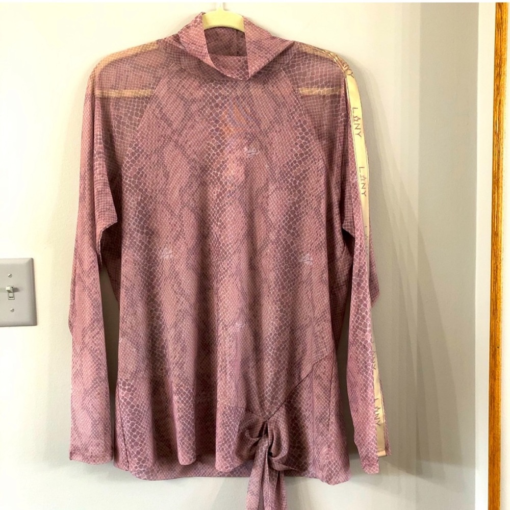 NWT LaLa Anthony x Ashley Stewart Mesh Pink Top